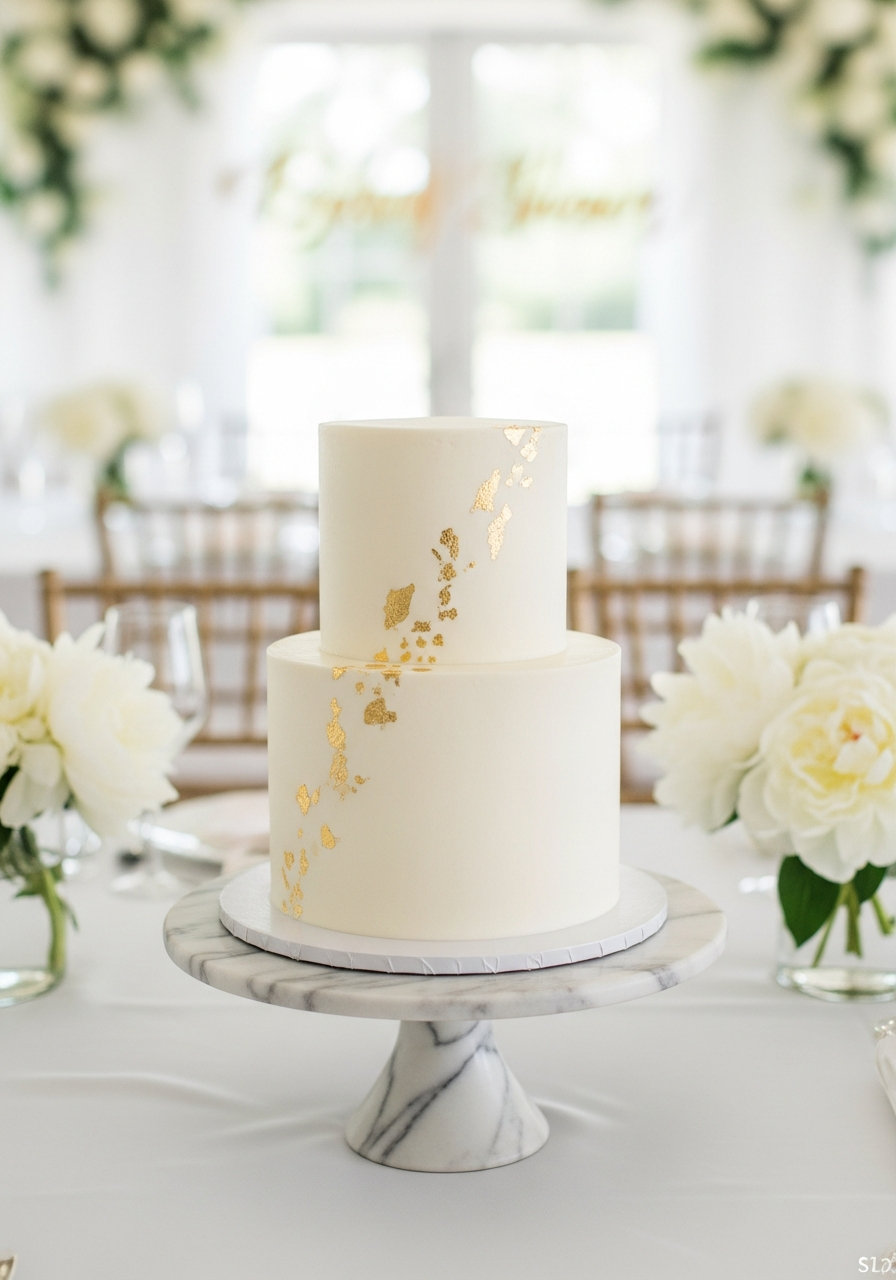 3. Two Tier Minimalist Cake