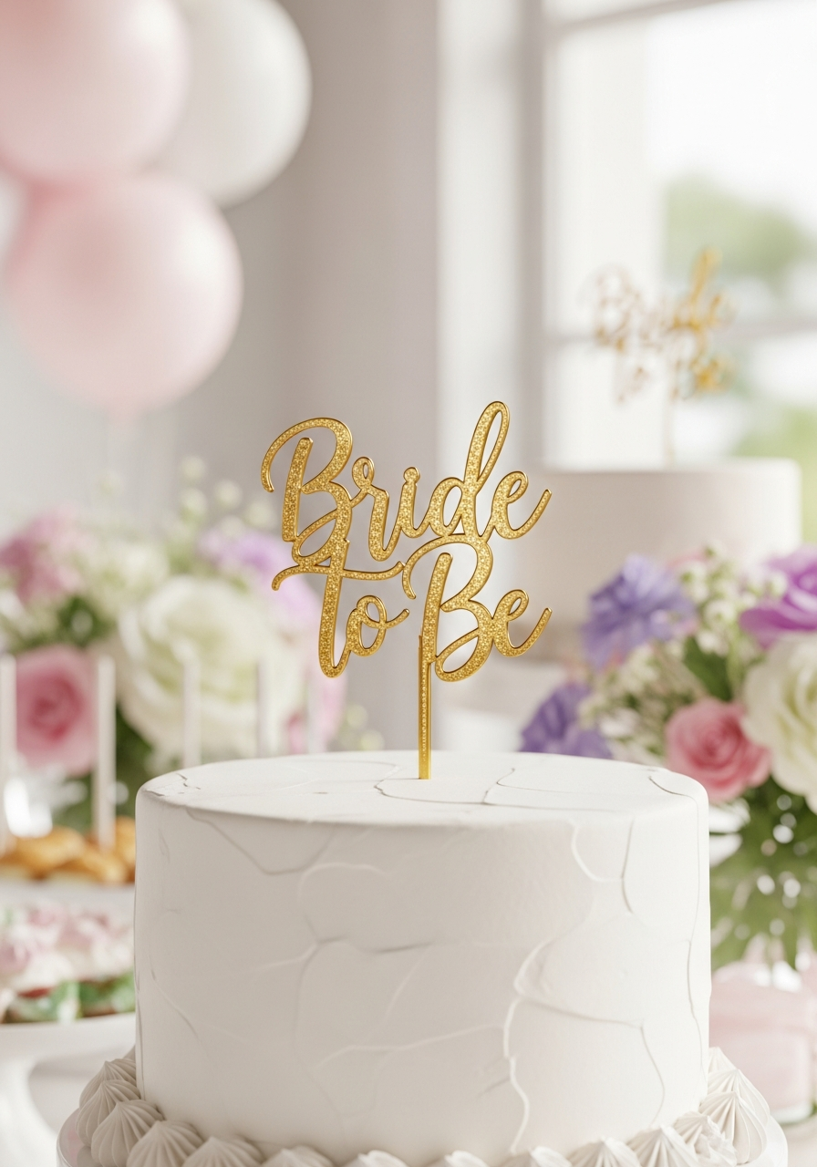 30. Bride to Be Topper Cake