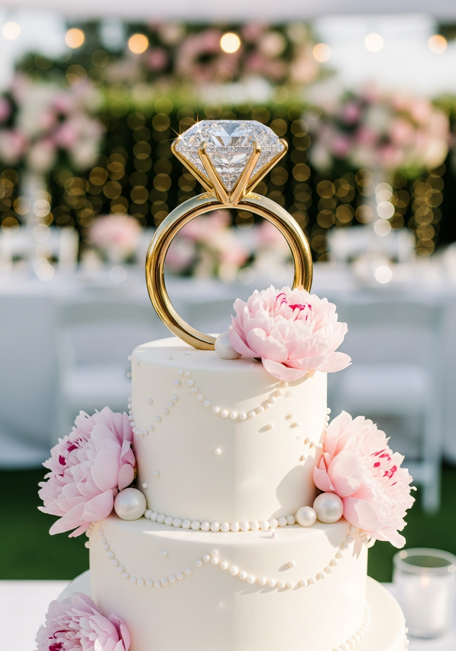 32. Engagement Ring Cake