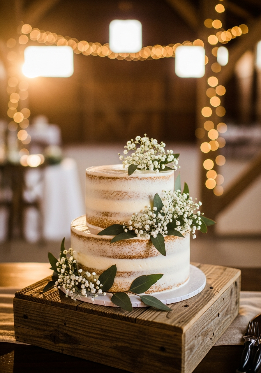 38. Rustic Bridal Shower Cake