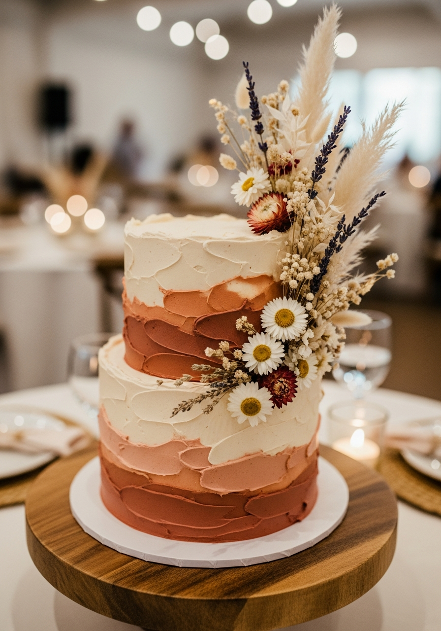 39. Boho Bridal Shower Cake