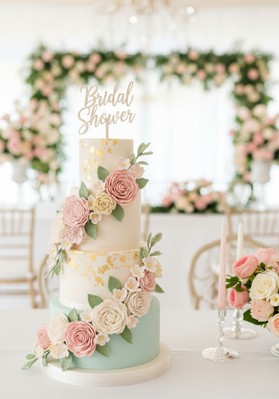 50. Fully Personalized Bridal Cake