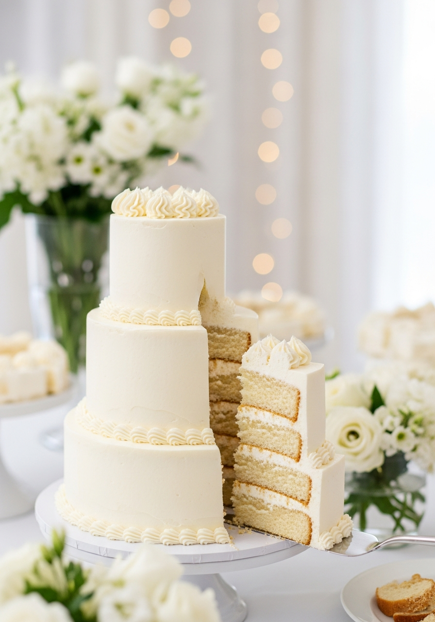 8. Classic Almond Bridal Cake