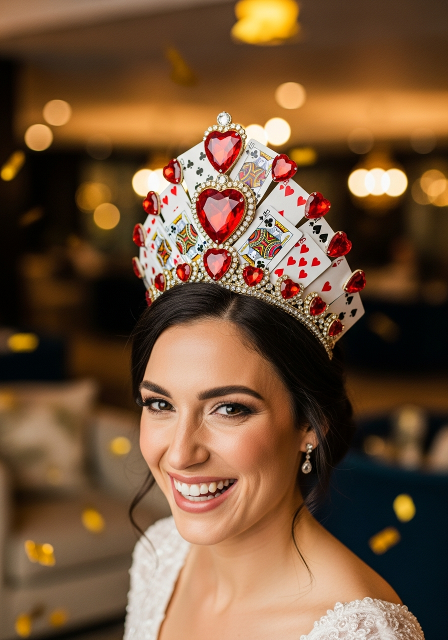 23. Queen of Hearts Bride Crown