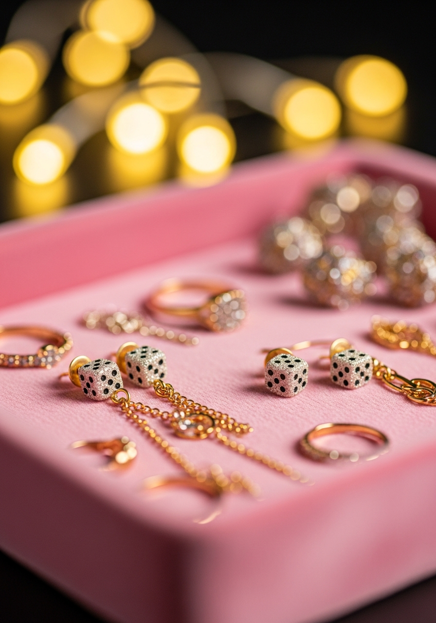 27. Dice Earrings and Accessories