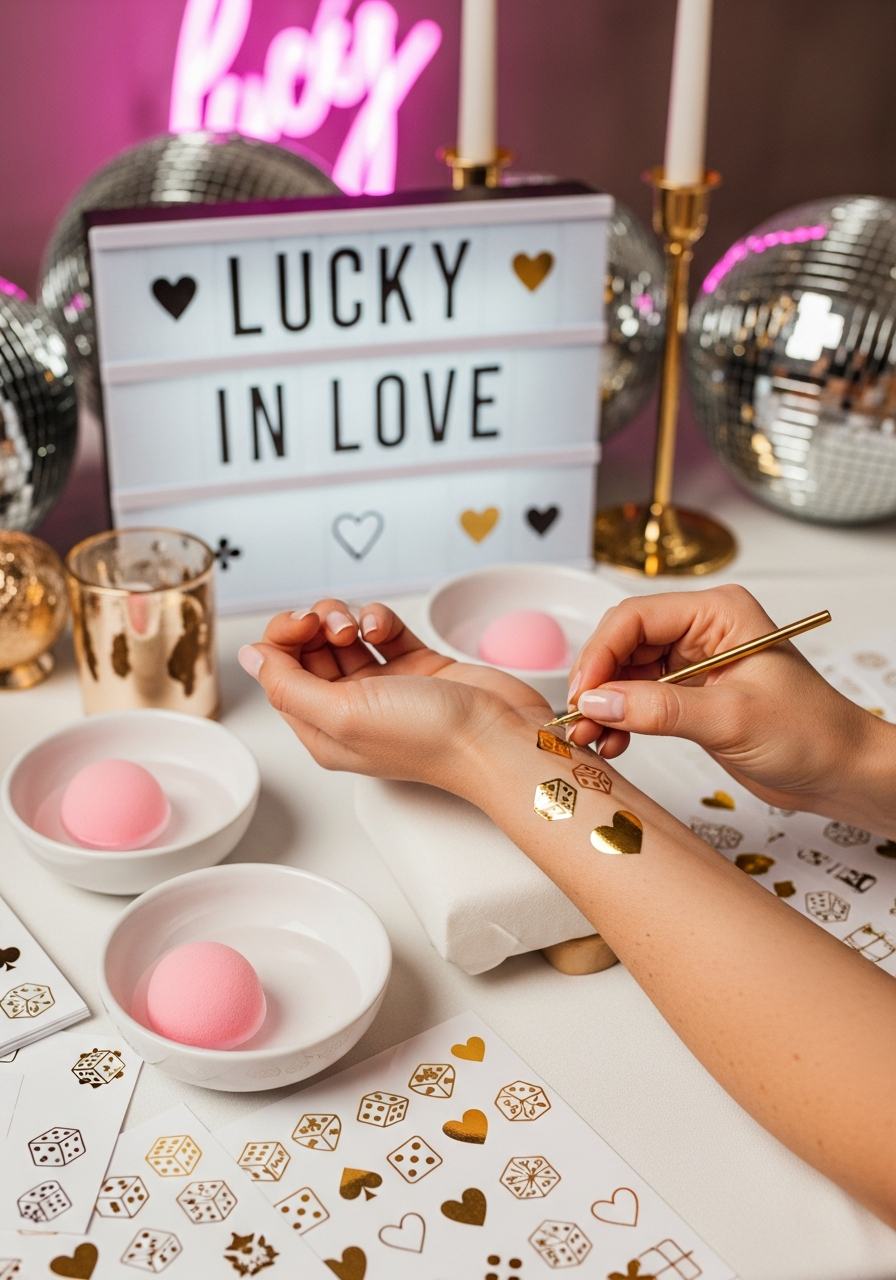 30. Lucky in Love Temporary Tattoos