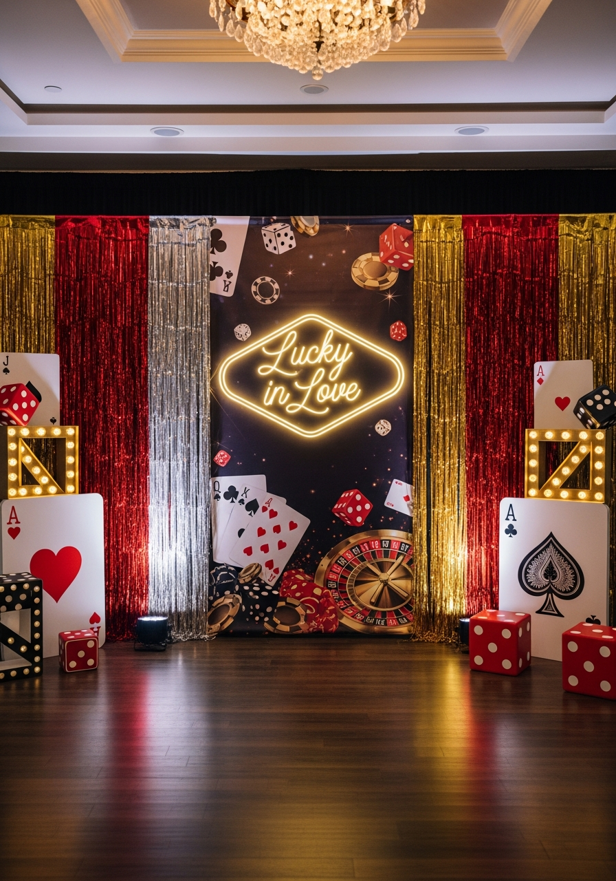 41. Vegas Style Photo Backdrop