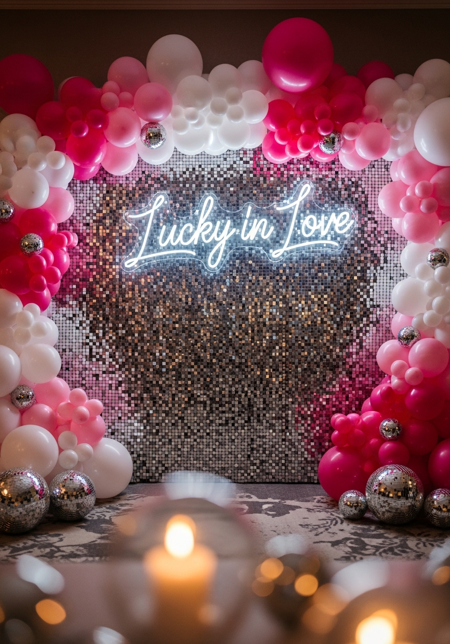 7. Neon Lucky in Love Sign