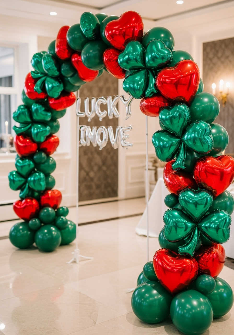 8. Shamrock and Heart Balloons