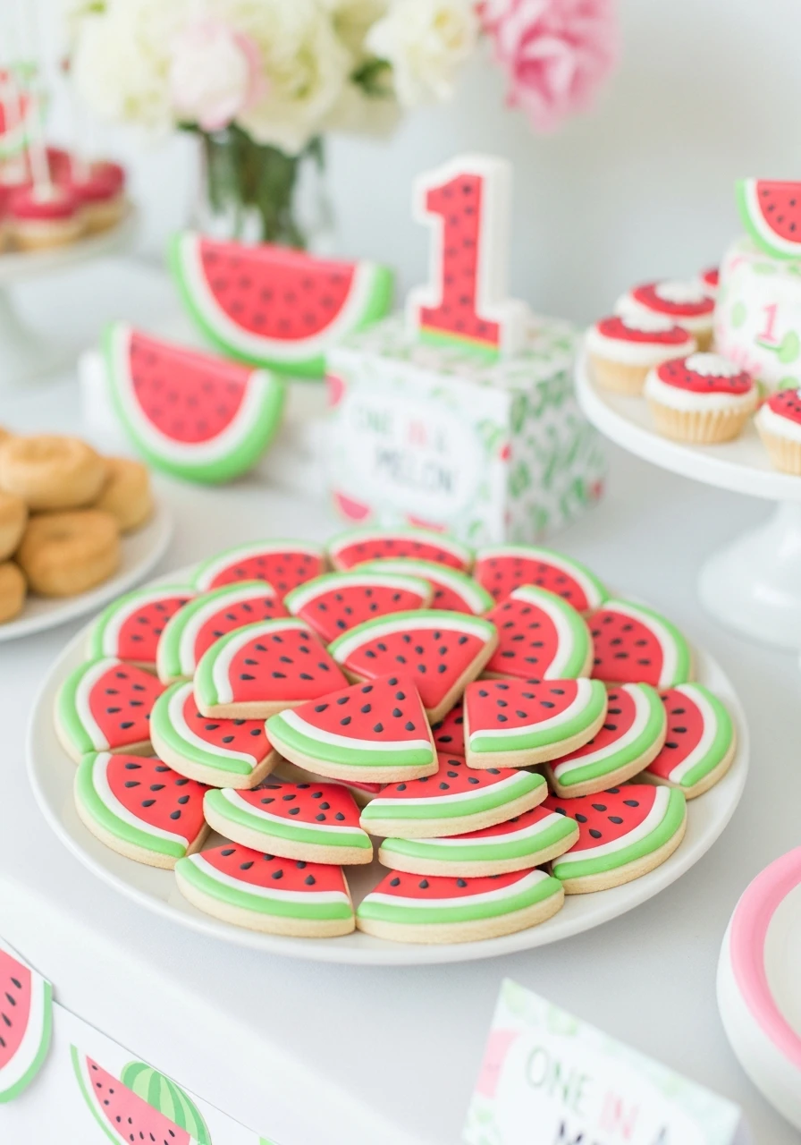 Sweet Sugar Cookies - One in a Melon First Birthday Ideas