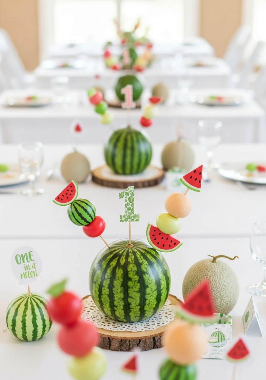 Cute Centerpieces - One in a Melon First Birthday Ideas
