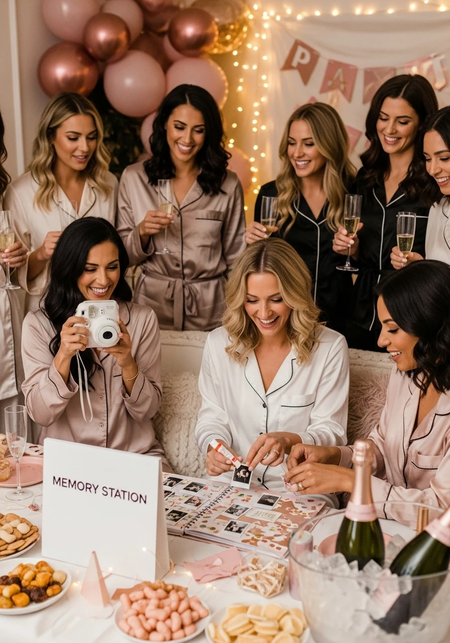 Polaroid Memory Station - PJs and Prosecco Bachelorette Party Ideas