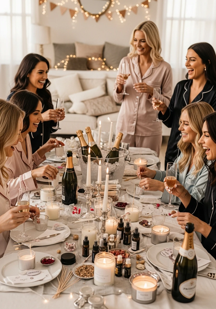 DIY Candle Making - PJs and Prosecco Bachelorette Party Ideas