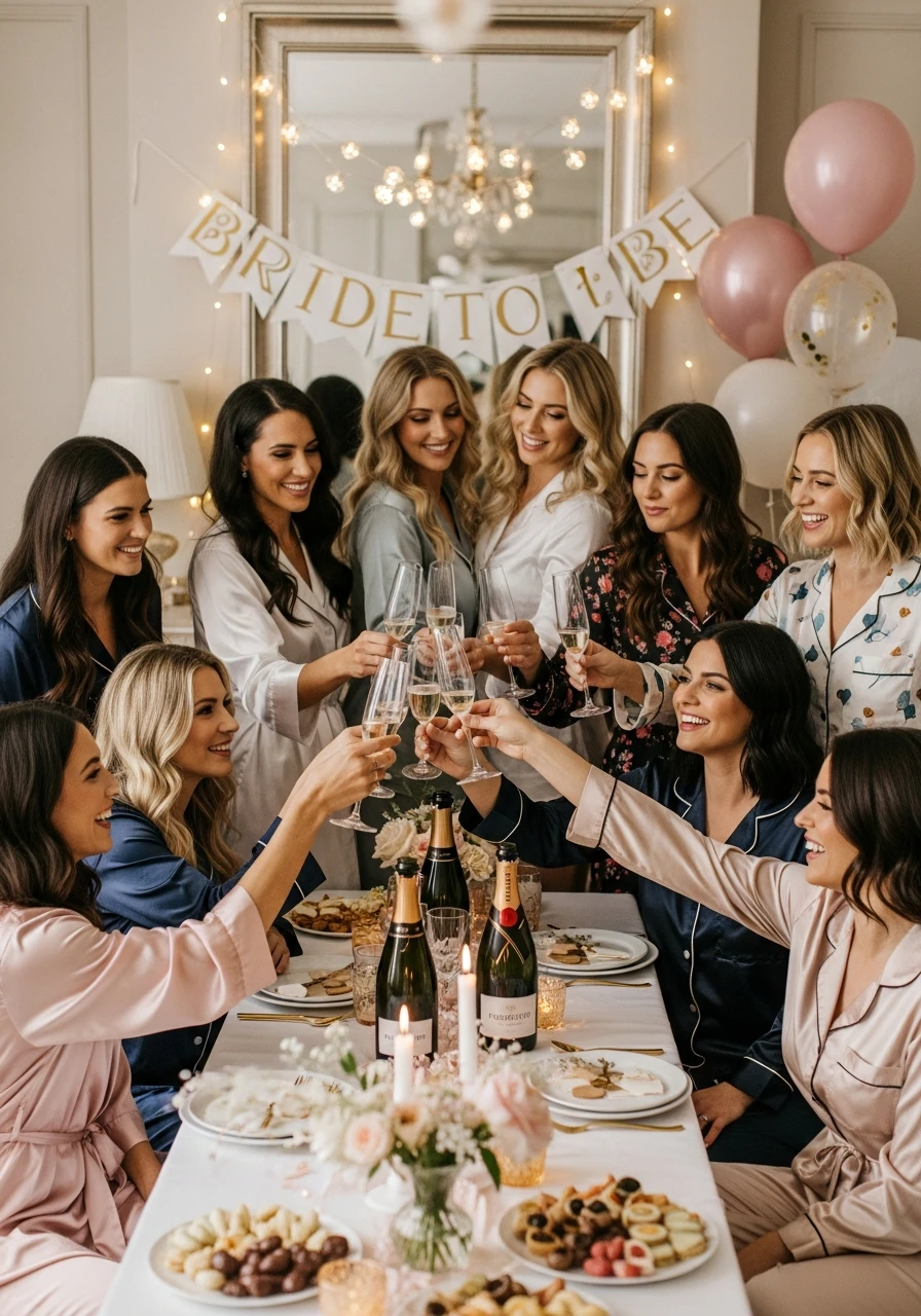 Pajama Costume Theme - PJs and Prosecco Bachelorette Party Ideas