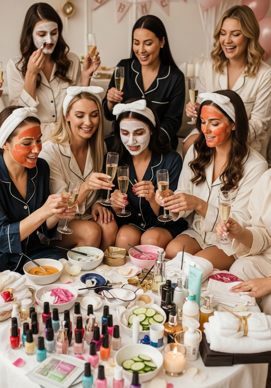 Relaxing Spa Station - PJs and Prosecco Bachelorette Party Ideas
