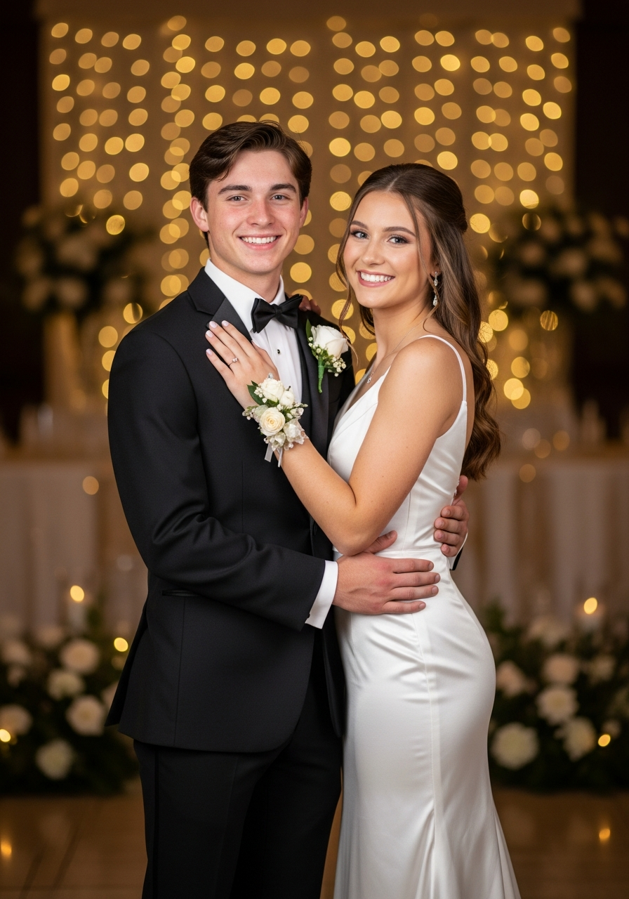 1. Classic Prom Couple Pose