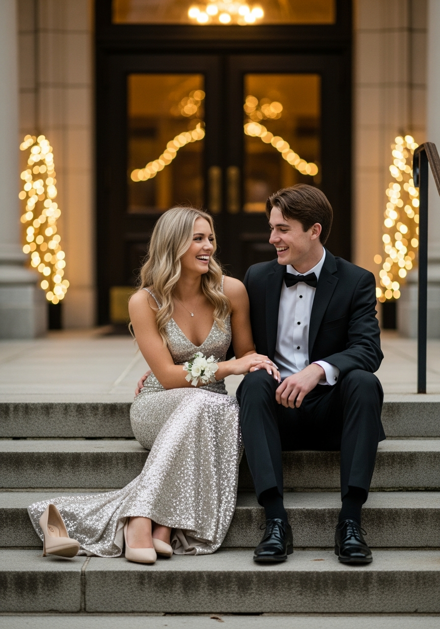 11. Sitting on Steps Pose