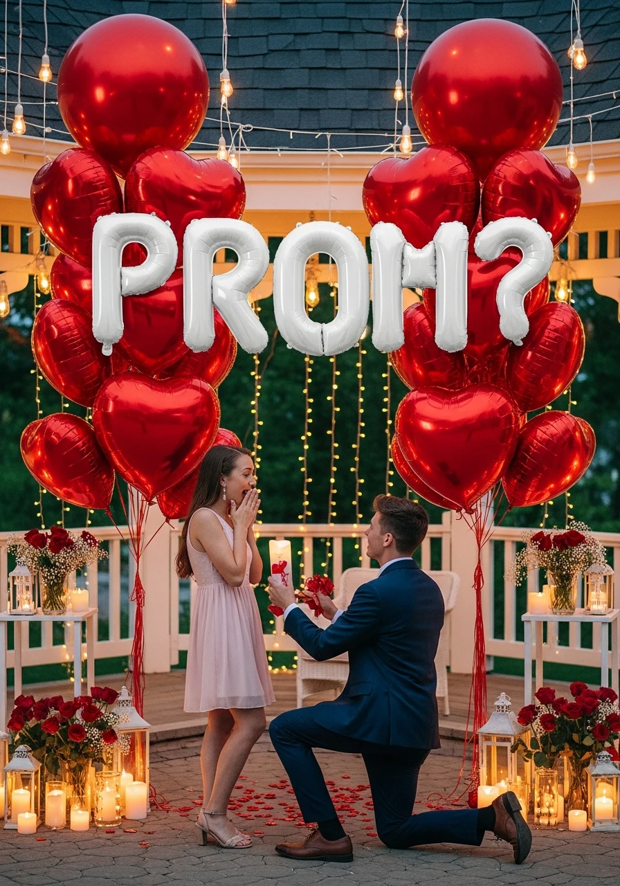 Heart Balloons Prom - 40 Promposal Ideas for Girlfriend