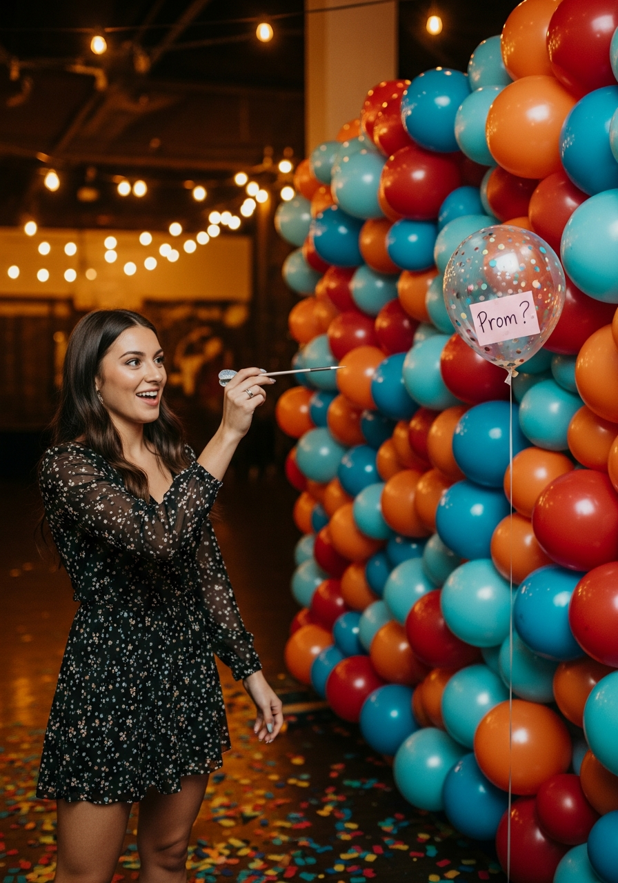 19. Surprise Balloon Pop Promposal