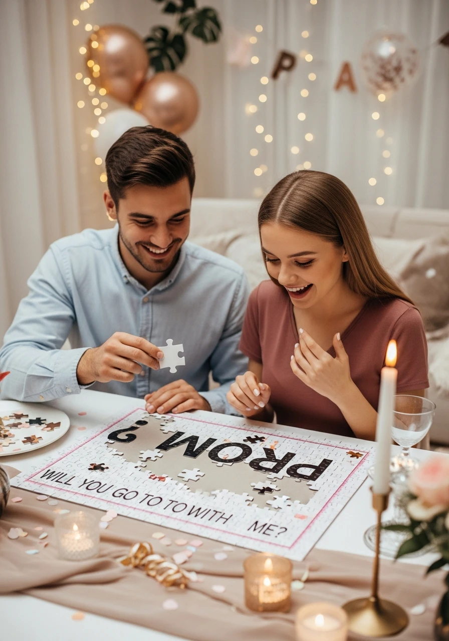 Puzzle Piece Prom - 40 Promposal Ideas for Girlfriend