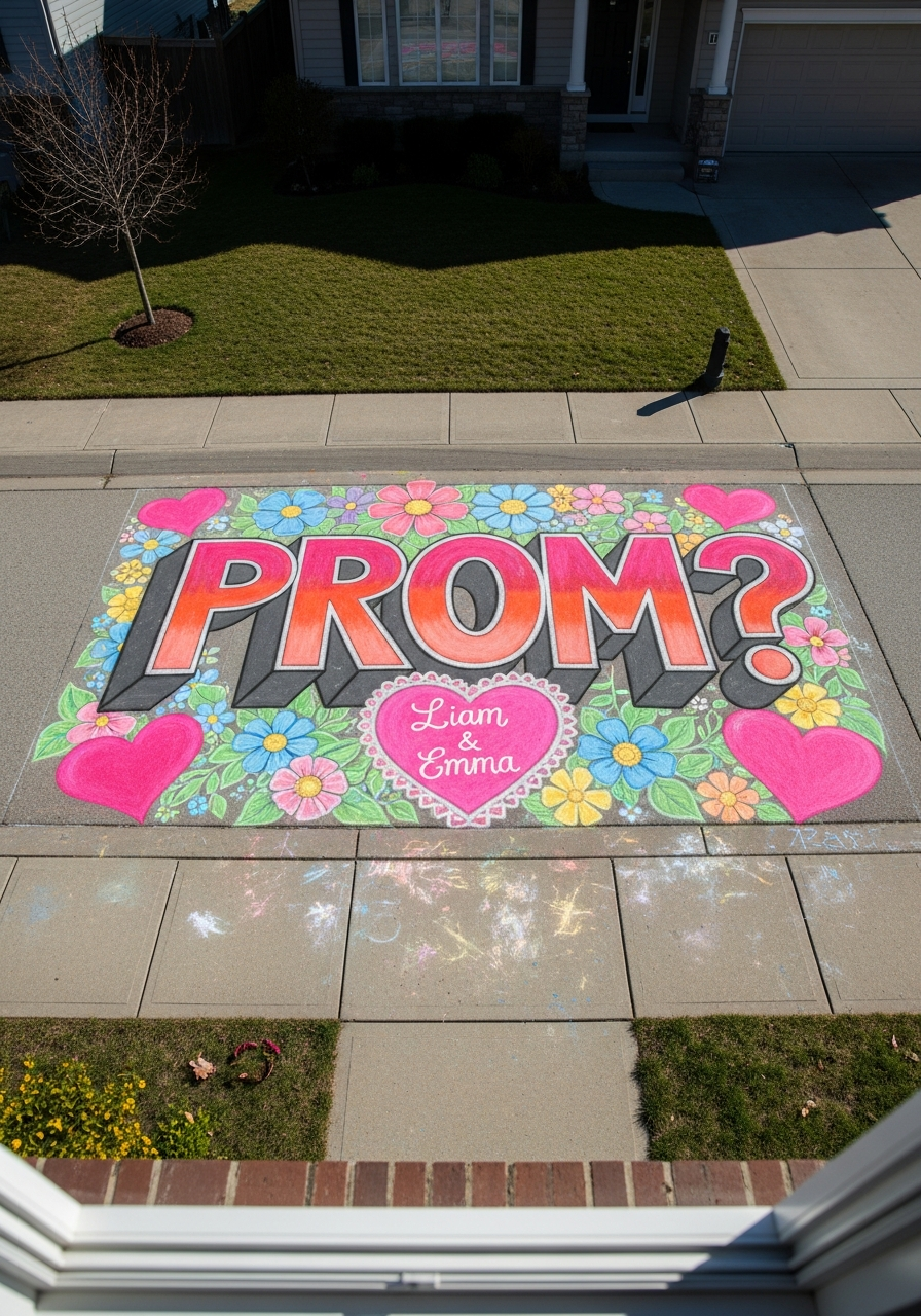 25. Sidewalk Chalk Art Message