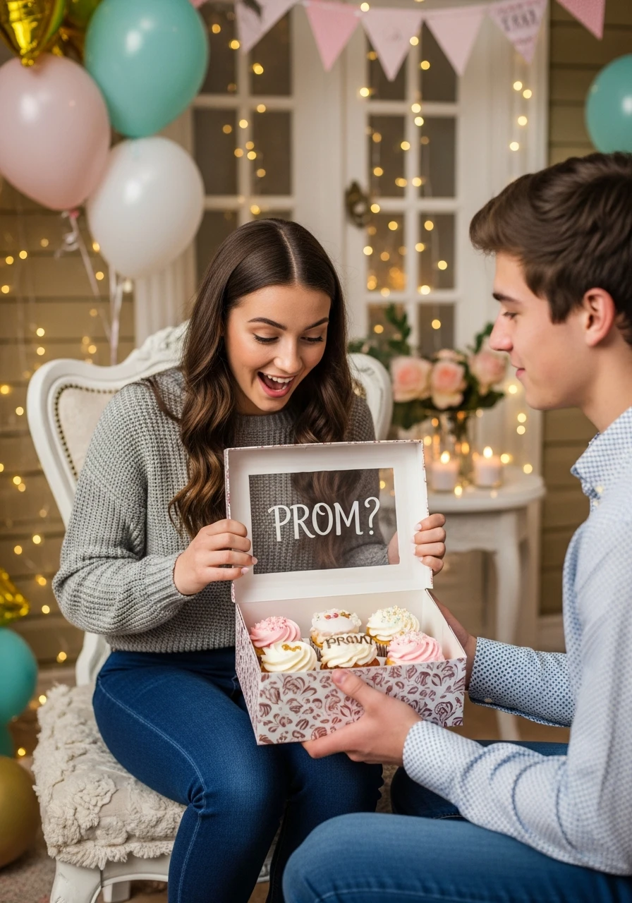 Cupcake Box Prom - 40 Promposal Ideas for Girlfriend