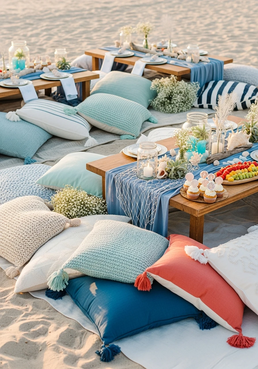 Cozy Beach Picnic - Sea You Soon Baby Shower Theme Ideas
