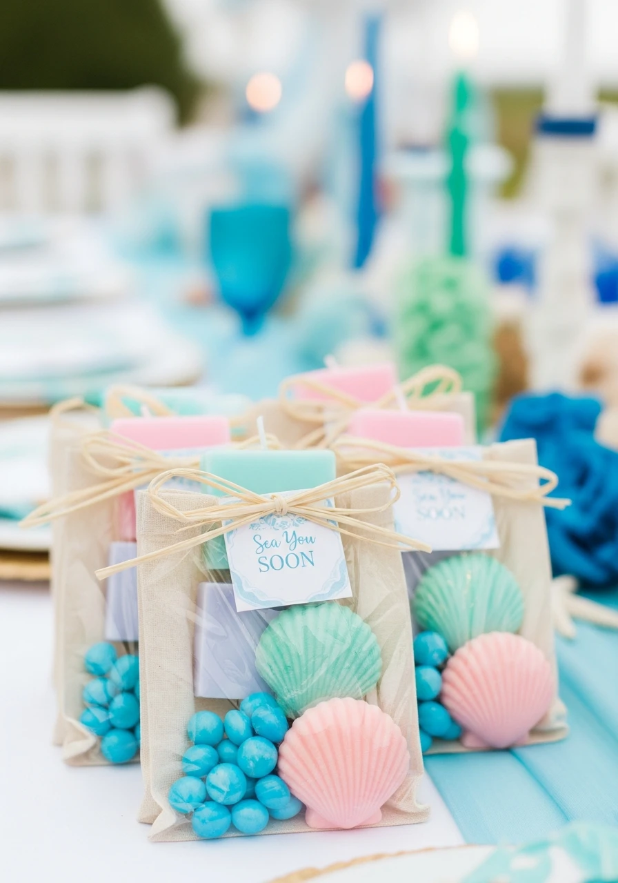 Cute Sea Favor Bags - Sea You Soon Baby Shower Theme Ideas