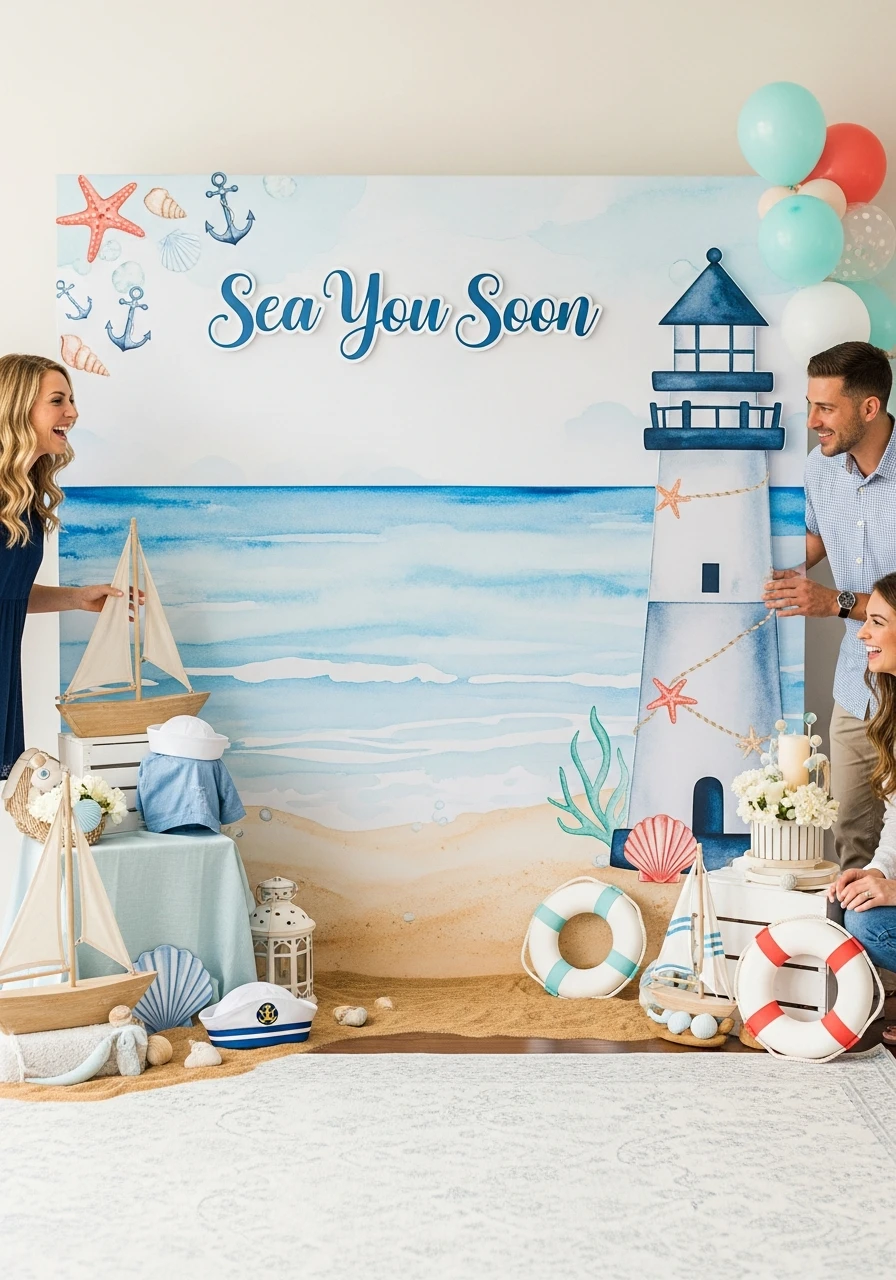Picture Perfect: Your Ocean Photo Spot - Sea You Soon Baby Shower Theme Ideas