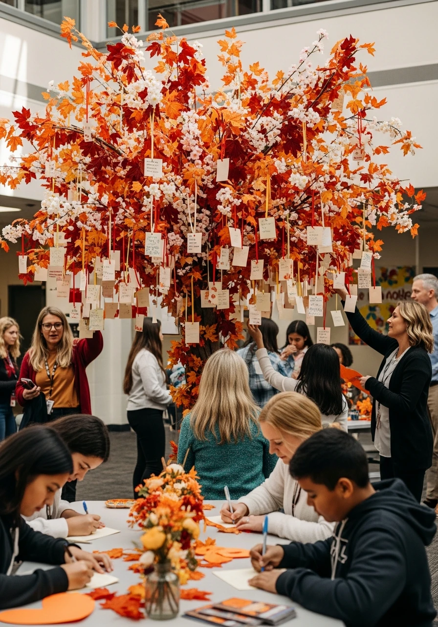 Create a Thankful Tree - Teacher Appreciation Week Theme Ideas