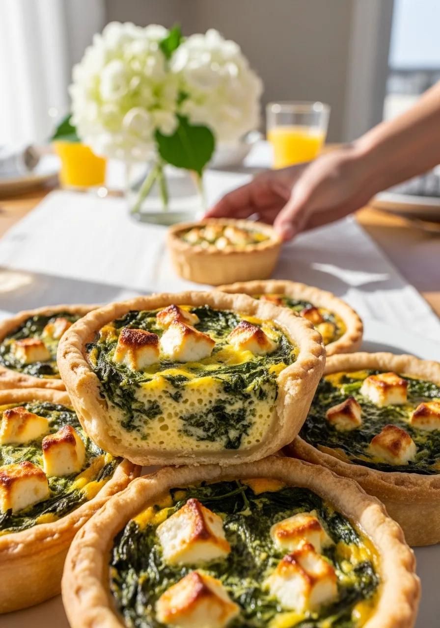 1. Mini Spinach Feta Quiches