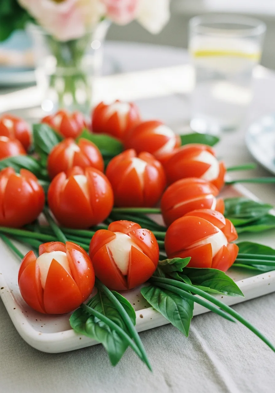 11. Caprese Tomato Tulips