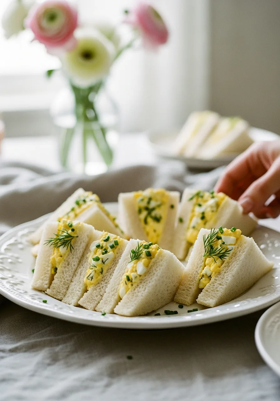 12. Egg Salad Tea Sandwiches