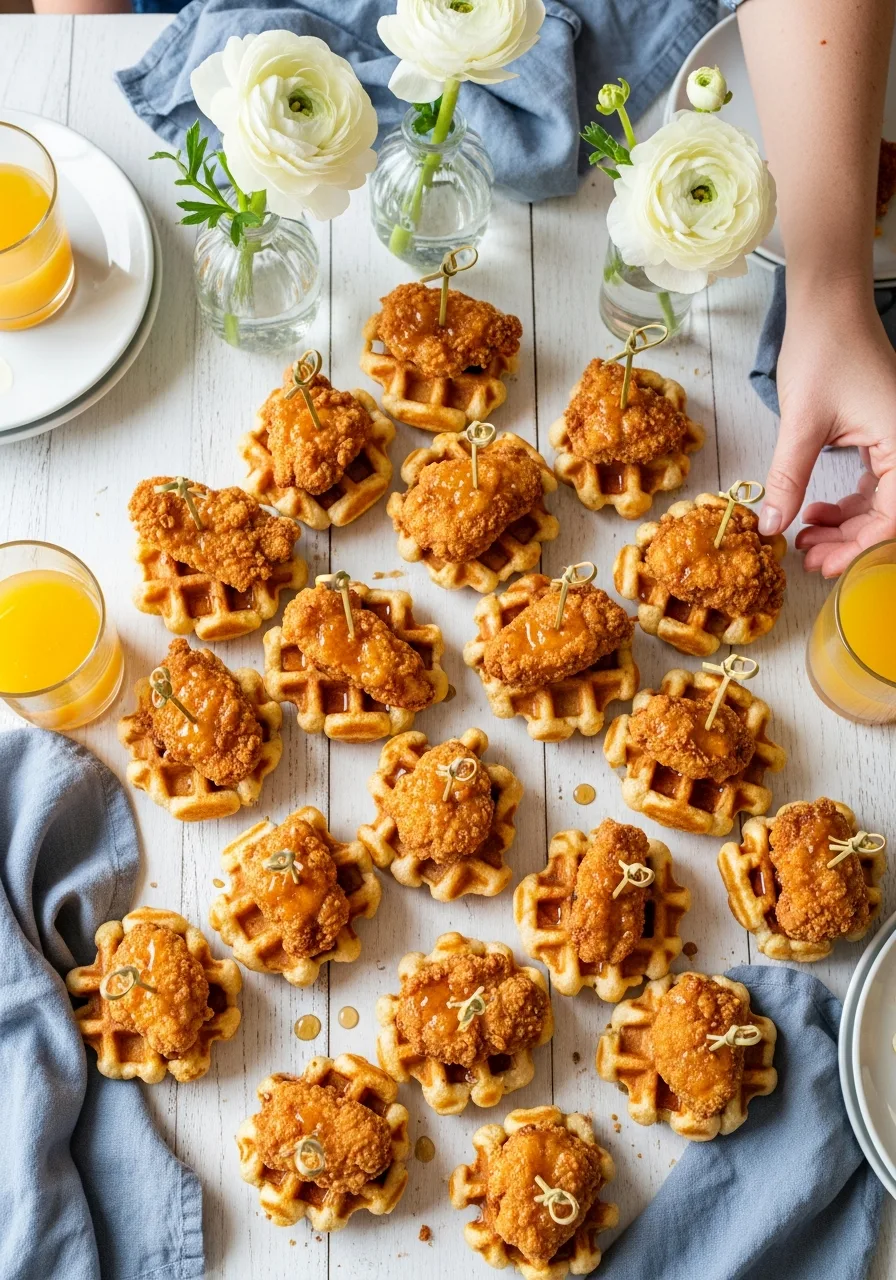 14. Mini Chicken and Waffles