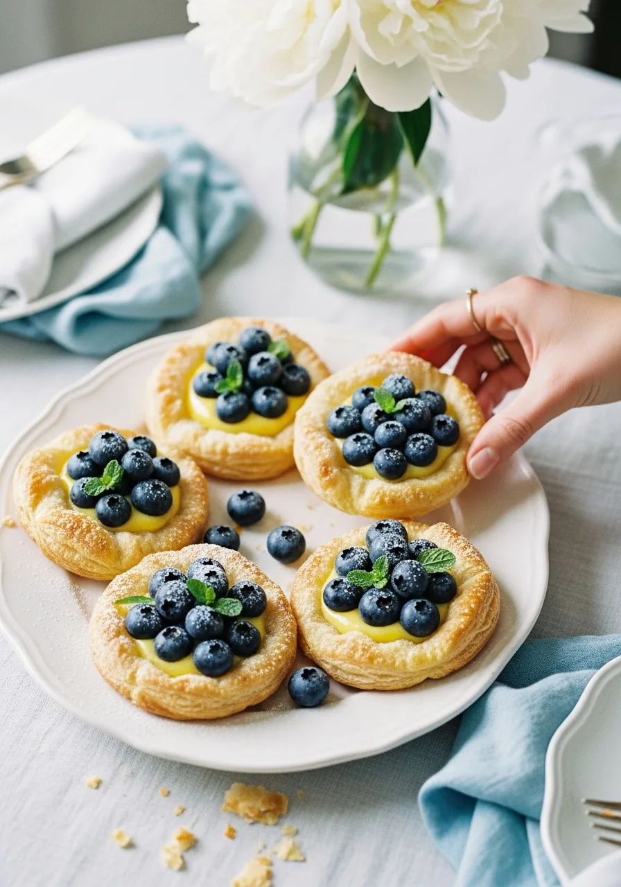 19. Lemon Blueberry Pastry Tarts