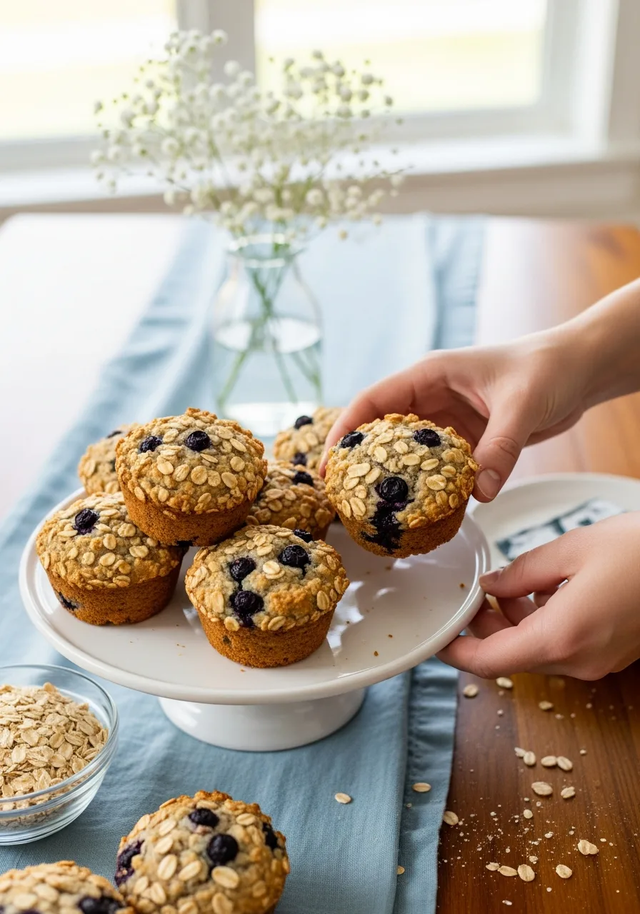21. Blueberry Oatmeal Muffins