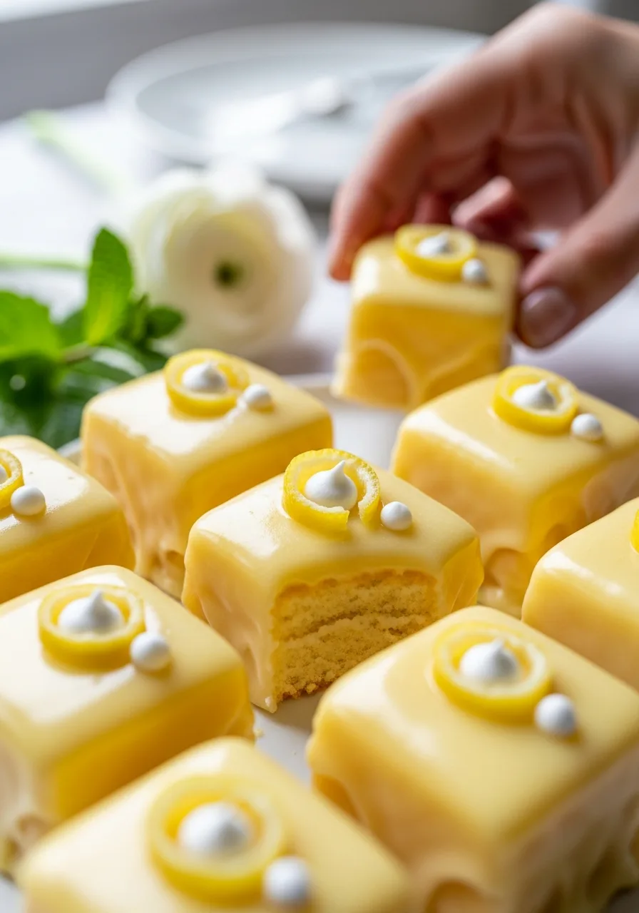 27. Lemony Glazed Petit Fours