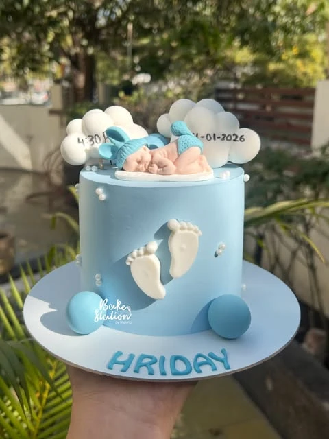 23. Fondant Sleeping Baby Topper