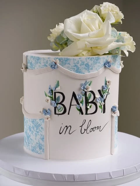 25. Baby in Bloom Floral Cake