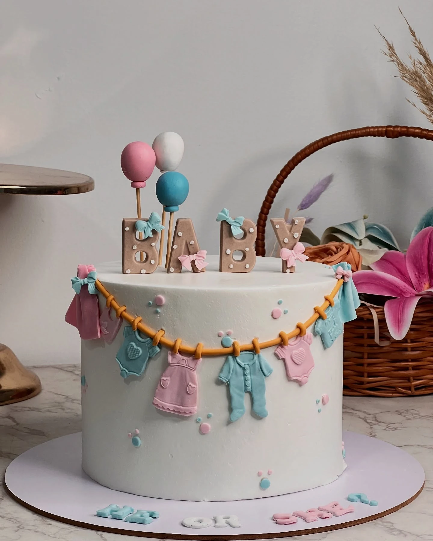 34. Fondant Clothesline Cake