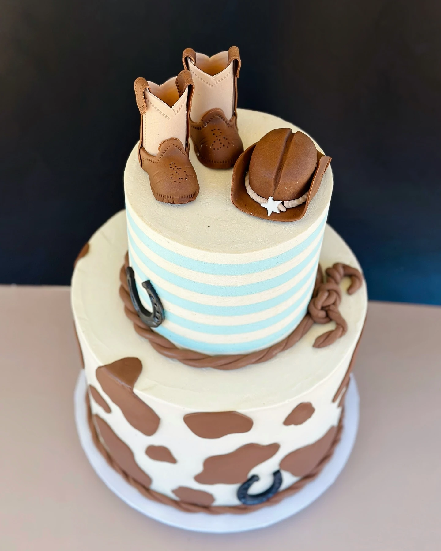 38. Little Cowboy Themed Cake