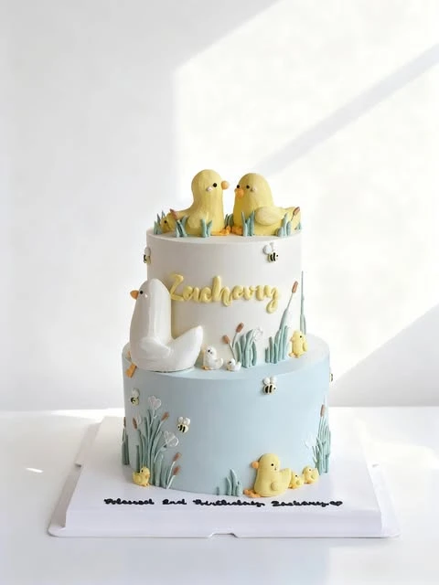 40. Hand-Sculpted Duck Cake