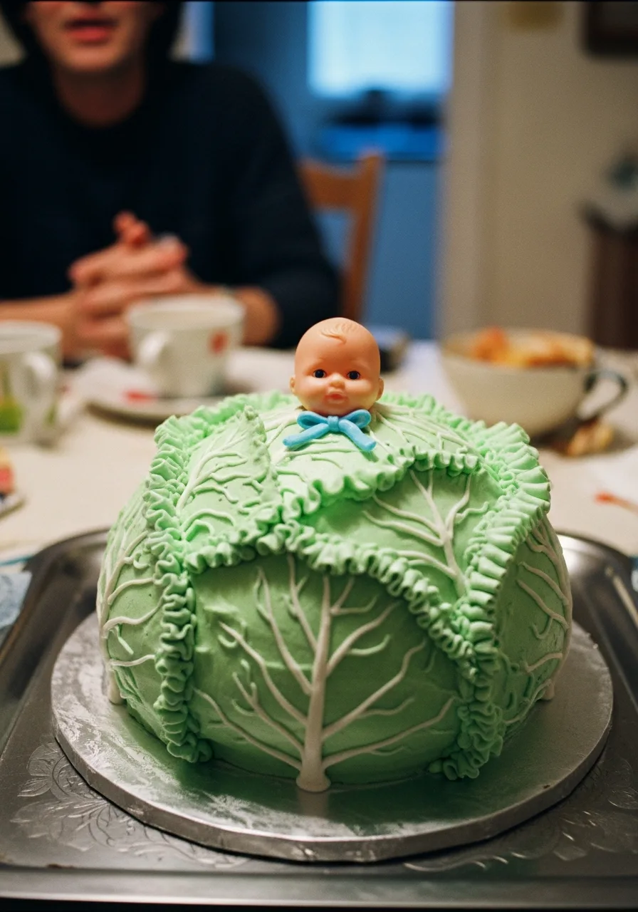 16. Vintage Cabbage Baby Cake