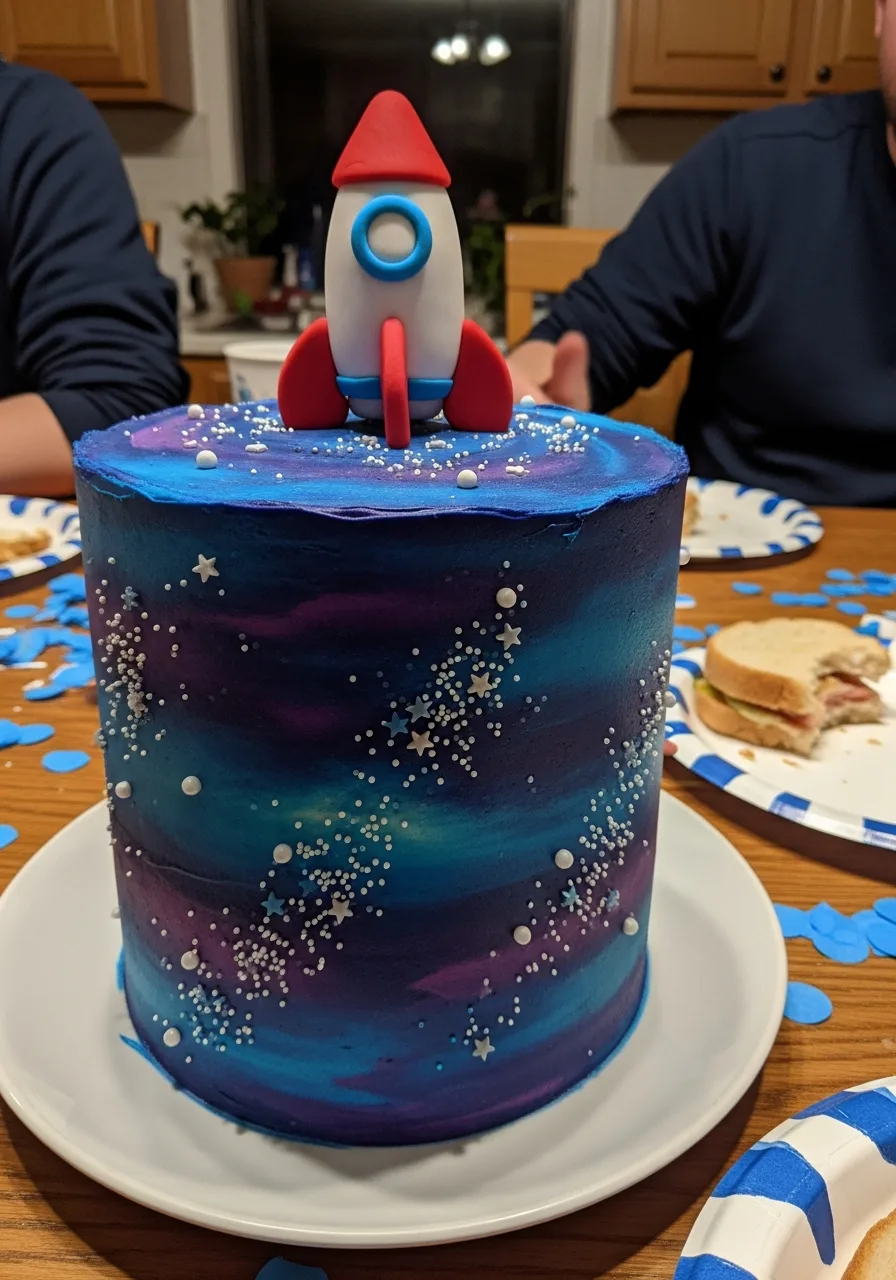 20. Rocket Space Galaxy Cake