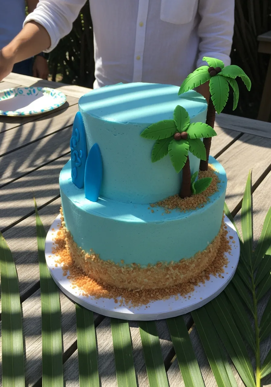 21. Tropical Beach Boy Cake