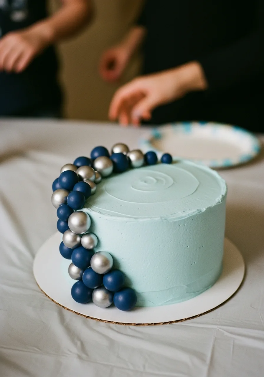 26. Festive Balloon Garland Cake
