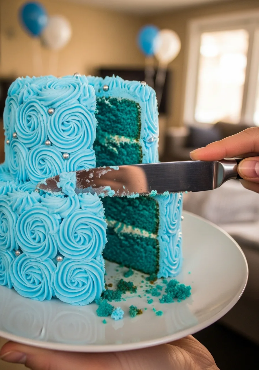 28. Personalized Name Reveal Cake