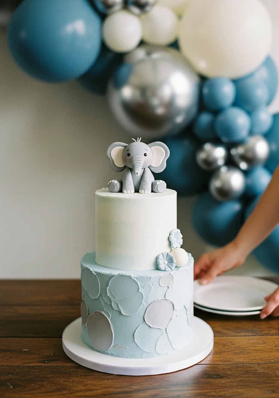 6. Baby Elephant Balloon Theme