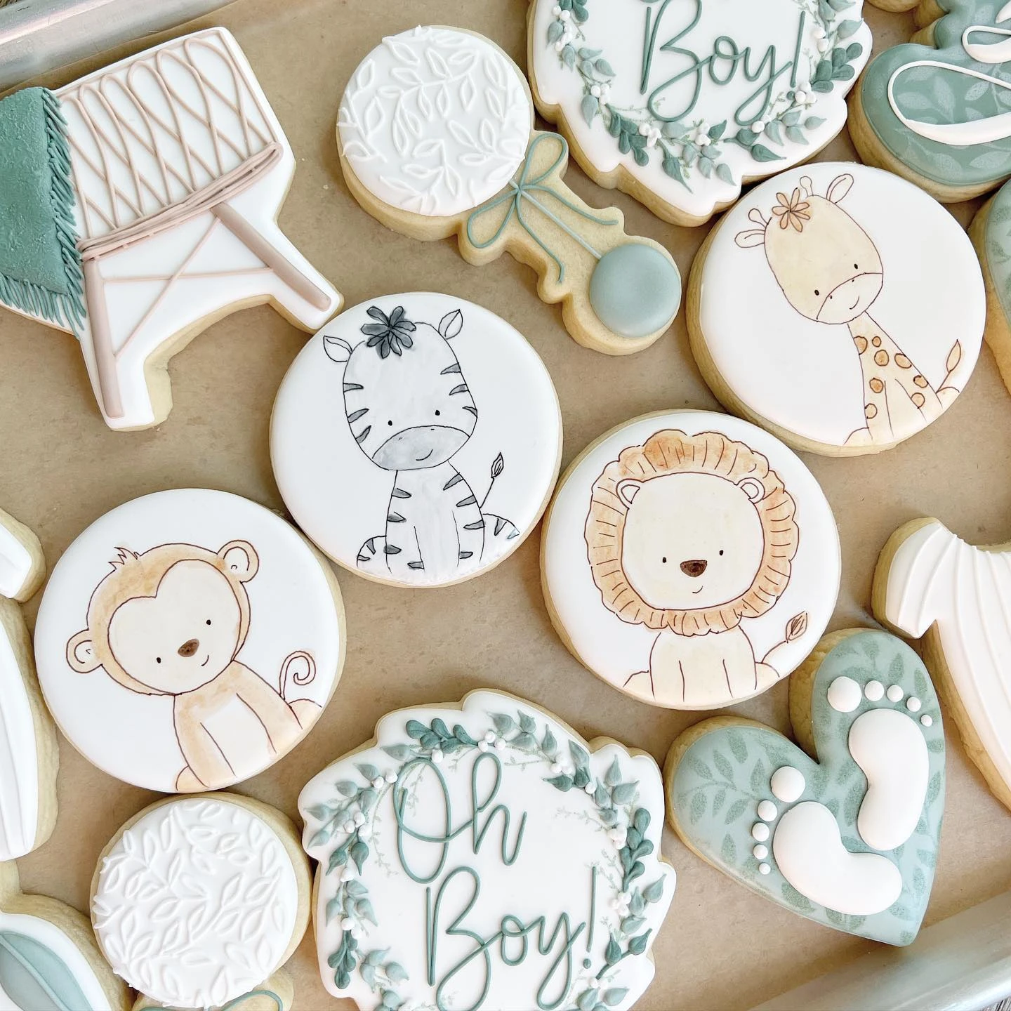 21. Hand-Painted Safari Cookies