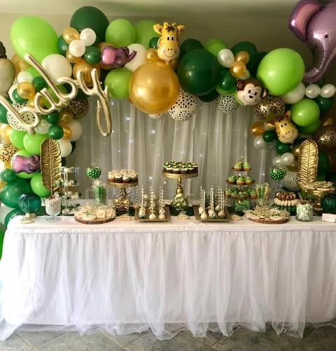 6. Jungle Theme with Foil Animals